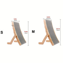 Cat Scratch Board Solid Wood Cat Bed Vertical Cat Scratcher