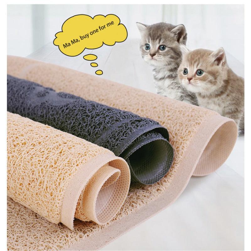 2Pcs Waterproof Cat Litter Mat Pet Anti Slip Food Mat