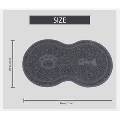 2Pcs Waterproof Cat Litter Mat Pet Anti Slip Food Mat