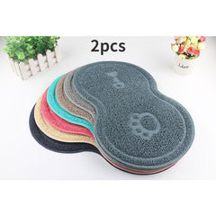 2Pcs Waterproof Cat Litter Mat Pet Anti Slip Food Mat