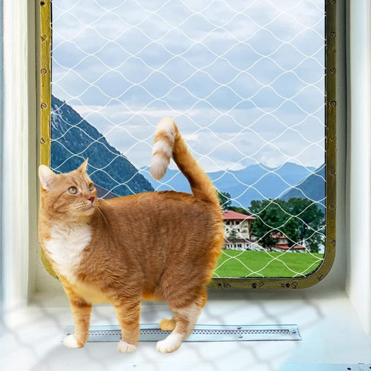 Transparent Cat Safety Net for Balcony and Stairs