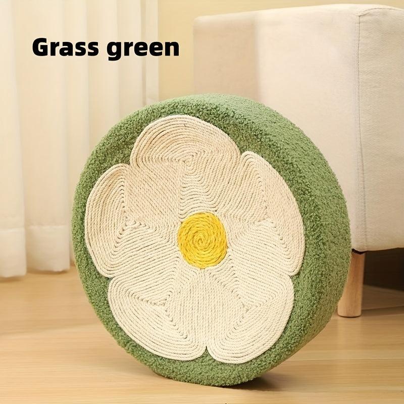 Round Sisal Cat Scratch Board - Non Chip, Abrasion Resistant Toy for Kittens