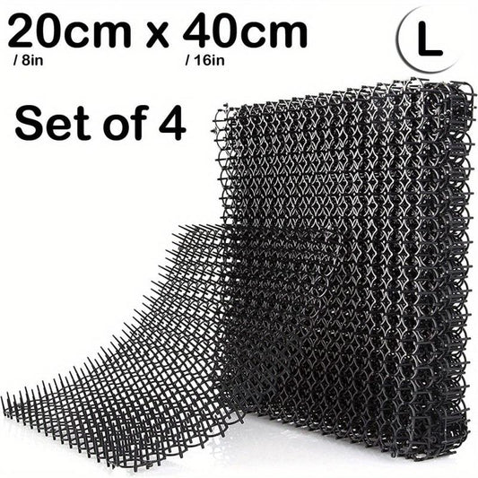 Cat Repellent Mat 4-Pack Durable Scat Mats for Dogs Keep Cats Out of Yard