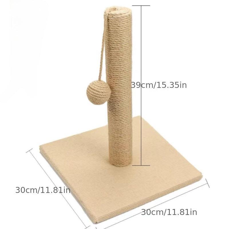 Sisal Cat Tree Scratching Post Cat Claw Grinder Solid Wood Cat Toy