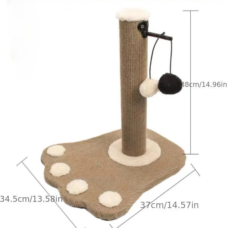 Sisal Cat Tree Scratching Post Cat Claw Grinder Solid Wood Cat Toy