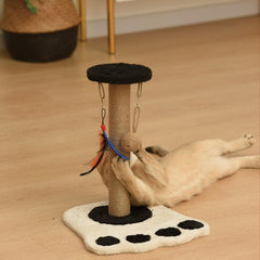 Sisal Cat Tree Scratching Post Cat Claw Grinder Solid Wood Cat Toy