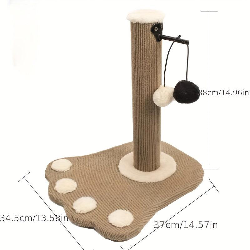 Sisal Cat Tree Scratching Post Cat Claw Grinder Solid Wood Cat Toy