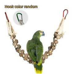 Interactive Wooden Rope Ladder for Birds