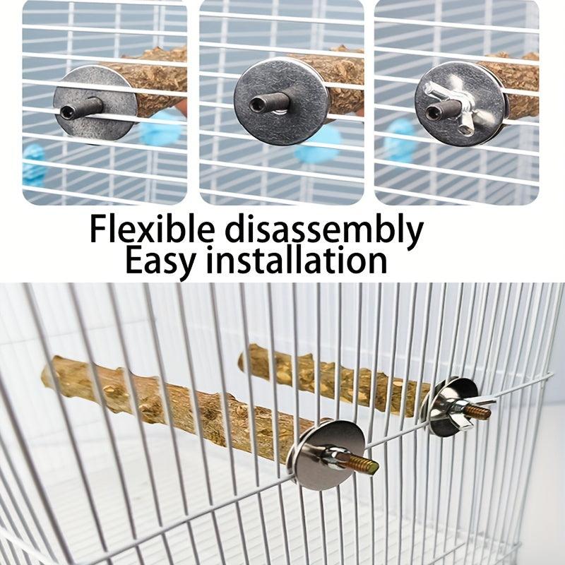 Pepper Wood Bird Station Pole Chewing Toy Cage Accessory