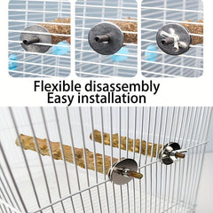 Pepper Wood Bird Station Pole Chewing Toy Cage Accessory