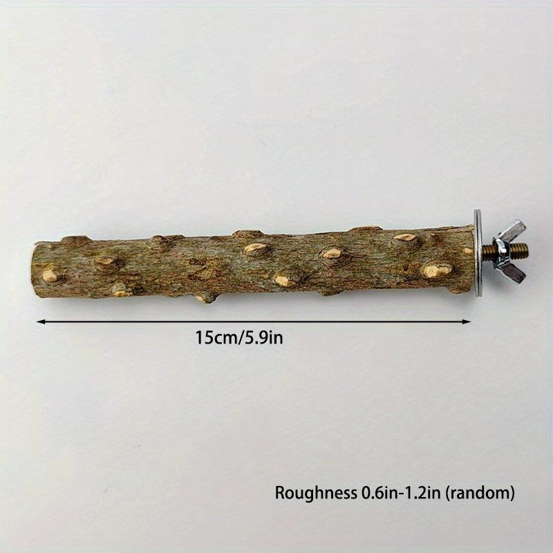 Pepper Wood Bird Station Pole Chewing Toy Cage Accessory