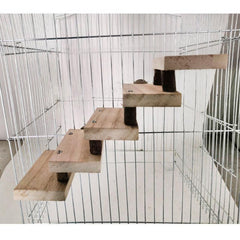 Wooden Hamster Parrot Ladder 5 Layers Climbing Stairs Toy