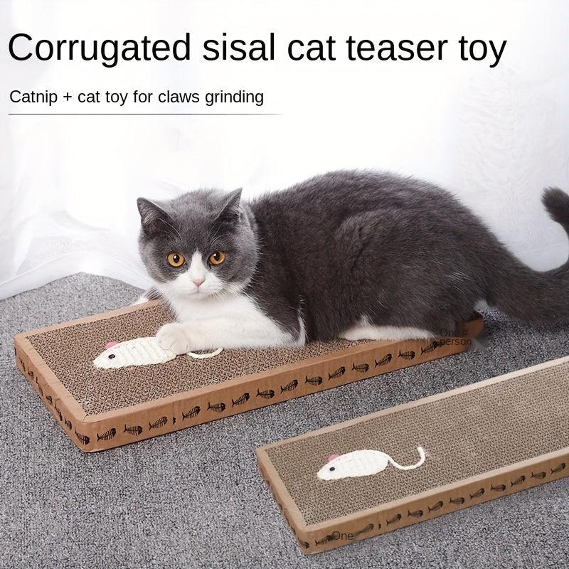 Durable Cat Scratching Pad Fish Toy