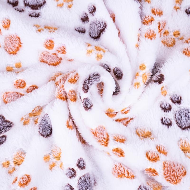 Pet Blanket with Paw Print for Dogs and Cats