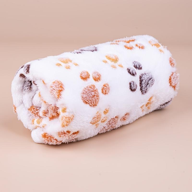 Pet Blanket with Paw Print for Dogs and Cats