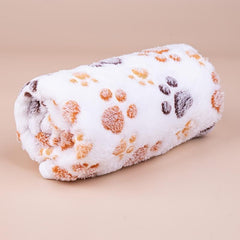 Pet Blanket with Paw Print for Dogs and Cats