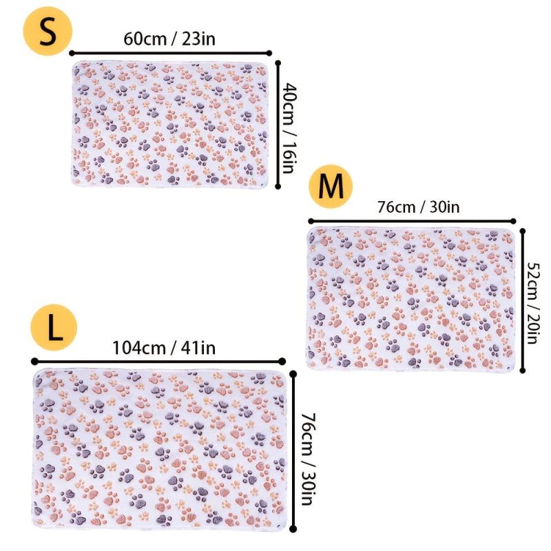 Pet Blanket with Paw Print for Dogs and Cats