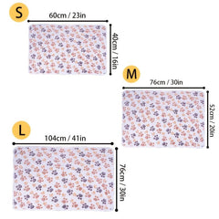Pet Blanket with Paw Print for Dogs and Cats