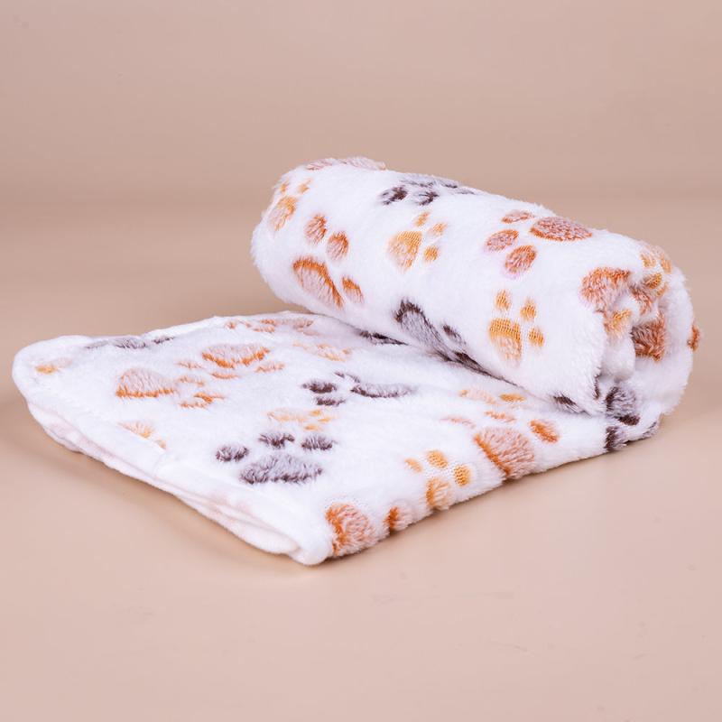 Pet Blanket with Paw Print for Dogs and Cats
