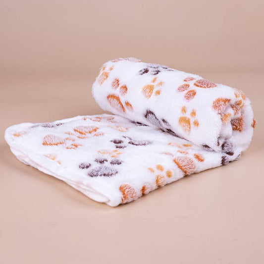 Pet Blanket with Paw Print for Dogs and Cats