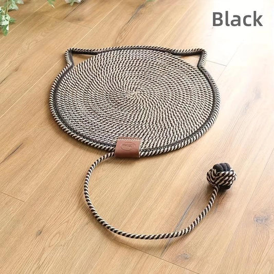 Woven Rope Cat Scratching Pad with Toy Ball