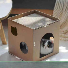 Durable Cat Scratching Cardboard - Double Layer Cat Scratcher House