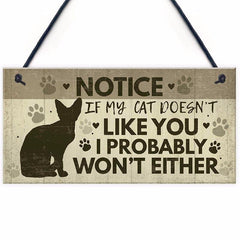 Wooden Pet Sign: Personalize Your Cat's Home
