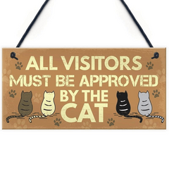 Wooden Pet Sign: Personalize Your Cat's Home