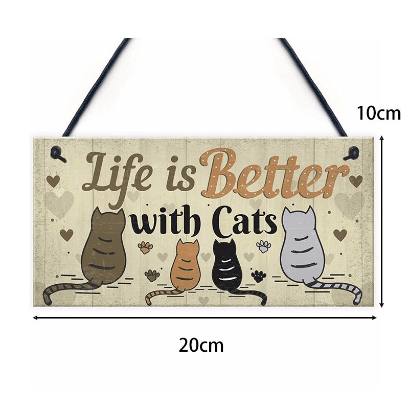 Wooden Pet Sign: Personalize Your Cat's Home