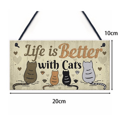 Wooden Pet Sign: Personalize Your Cat's Home