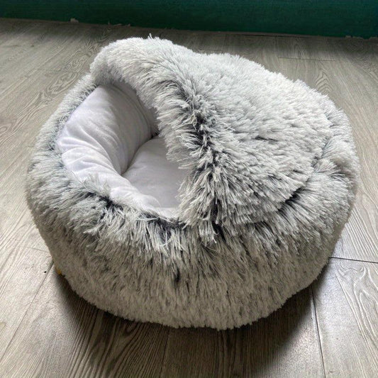Plush Donut Cat Bed Cozy Pet Tent & Sleeping Mat