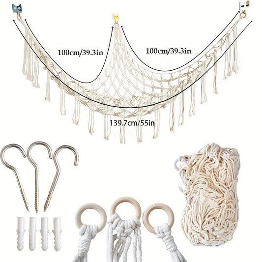 Woven Cat Hammock for Corner Storage Net Holder