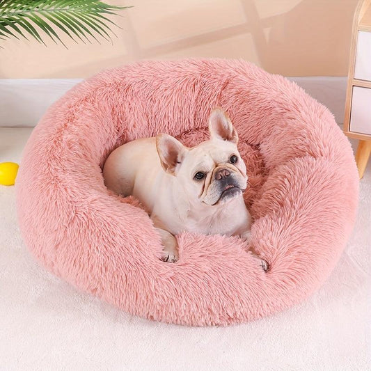 Cozy Plush Donut Dog Bed for Maximum Comfort