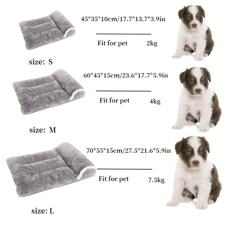 Plush Dog Bed Nest with Pillow - Cozy Pet Sleeping Pad