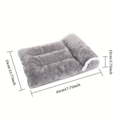 Plush Dog Bed Nest with Pillow - Cozy Pet Sleeping Pad