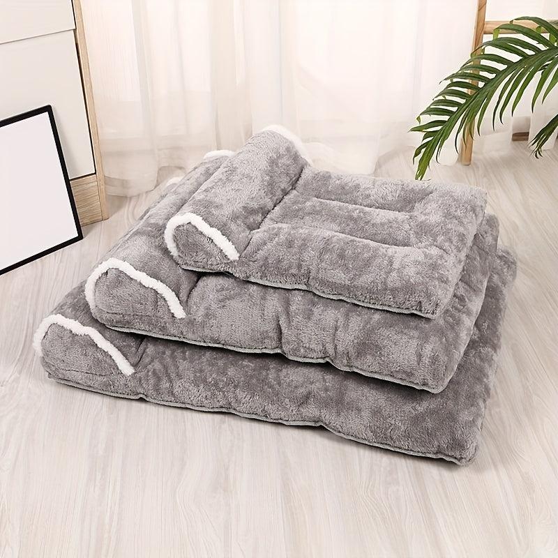 Plush Dog Bed Nest with Pillow - Cozy Pet Sleeping Pad