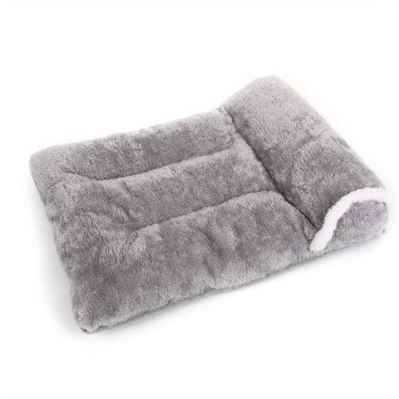 Plush Dog Bed Nest with Pillow - Cozy Pet Sleeping Pad