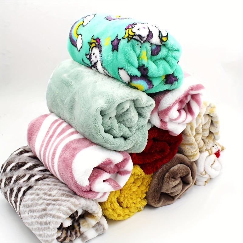 Double-sided Coral Velvet Dog Blanket Cat Nest Mat Warm Small Dog Blanket