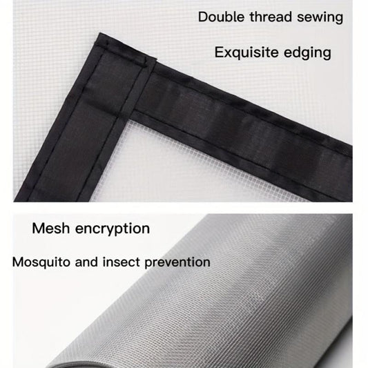 Anti Cat Door Curtain Magic Sticker Gauze Screen Double Zipper