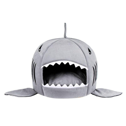Shark-Shaped Pet Bed Cozy and Soft Cave for Cats and Dogs