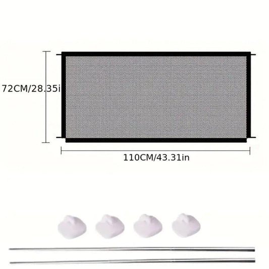 Mesh Pet Gate 71 Dog Gate For House No Drilling