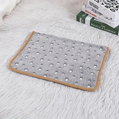 Cartoon Grey Little Star Pattern Dog Cushion Blanket