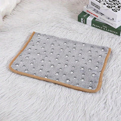 Cartoon Grey Little Star Pattern Dog Cushion Blanket