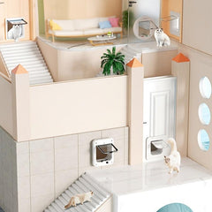Double Door Pet Access Small Door Two way Entrance And Exit Hole Acrylic Board