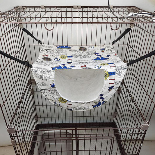 Double Layer Cat Cage Hammock Cozy Pet Hanging Bed