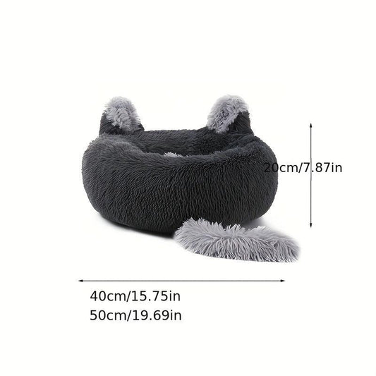 Warm & Comfortable Pet Bed Soft Plush Cat Dog Nest Winter Sleeping
