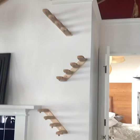 Wall Mounted Cat Climbing Ladder with Sisal Rope