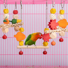 Bird Swing & Chewing Hanging Toy for Parakeets & Cockatiels