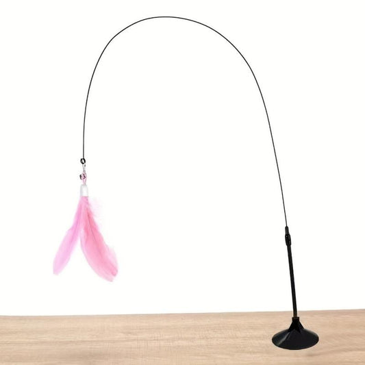 Feather Cat Teaser Toy with Bell - Interactive and Durable Chew Toy
