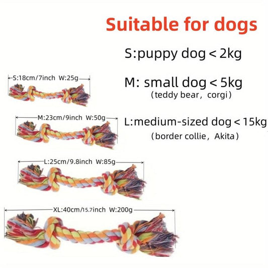 Durable Teeth Cleaning Rope Knot Toy for Dogs and Cats